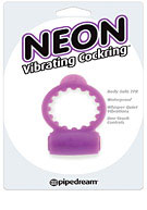 Neon Vibrating Cockring - Purple