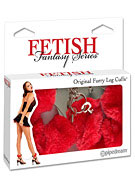 Fetish Fantasy Series Original Furry Leg Cuffs - Red