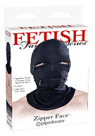 Fetish Fantasy Series Zipper Face Hood - Black