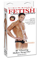 Fetish Fantasy Series 10??? Vibrating Hollow Strap-On - Flesh