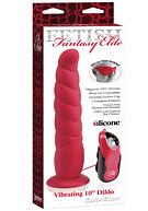 Fetish Fantasy Elite Vibrating 10'' Dildo - Red