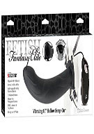 Fetish Fantasy Elite Vibrating 10'' Hollow Strap-On - Black