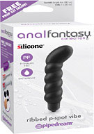 Anal Fantasy Collection Ribbed P-Spot Vibe - Black