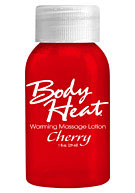 Body Heat Warming Massage Lotion Cherry 1 oz. (29ml) - Cherry