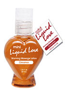Mini Liquid Love Warming Massage Lotion 1.25 oz. (37ml) - Cinnamon